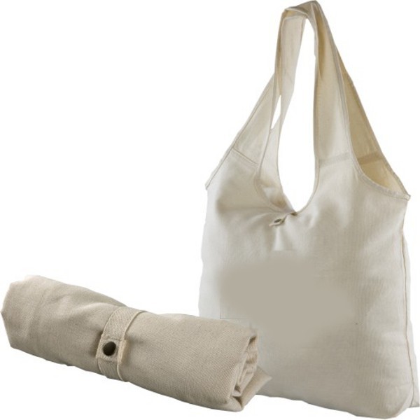 Raw Cotton Roll Up Market Tote Cotton Folding Bags Bulletin Bag